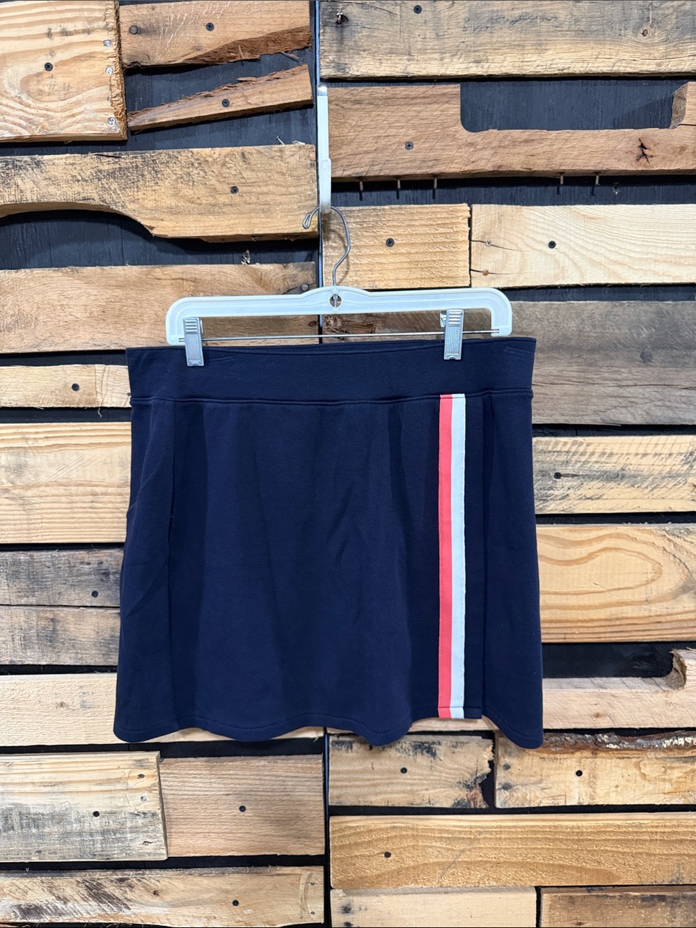 T‎ By TALBOTS Navy Blue Contrast Trim Mini golf tennis paddle ball Skort Large